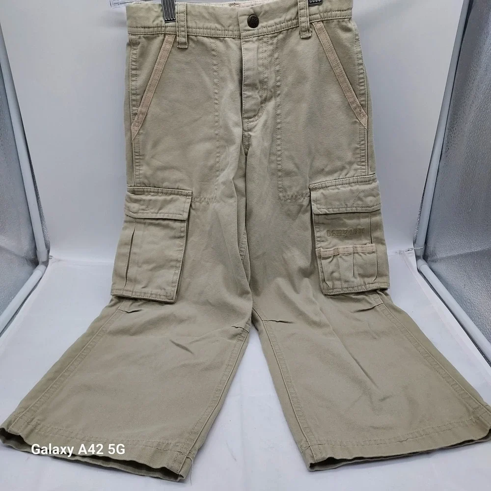 OshKosh B'gosh Cargo Pants Khaki‎ Boys Size 6 Medium Cotton